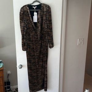 Tiger Print Wrap Dress